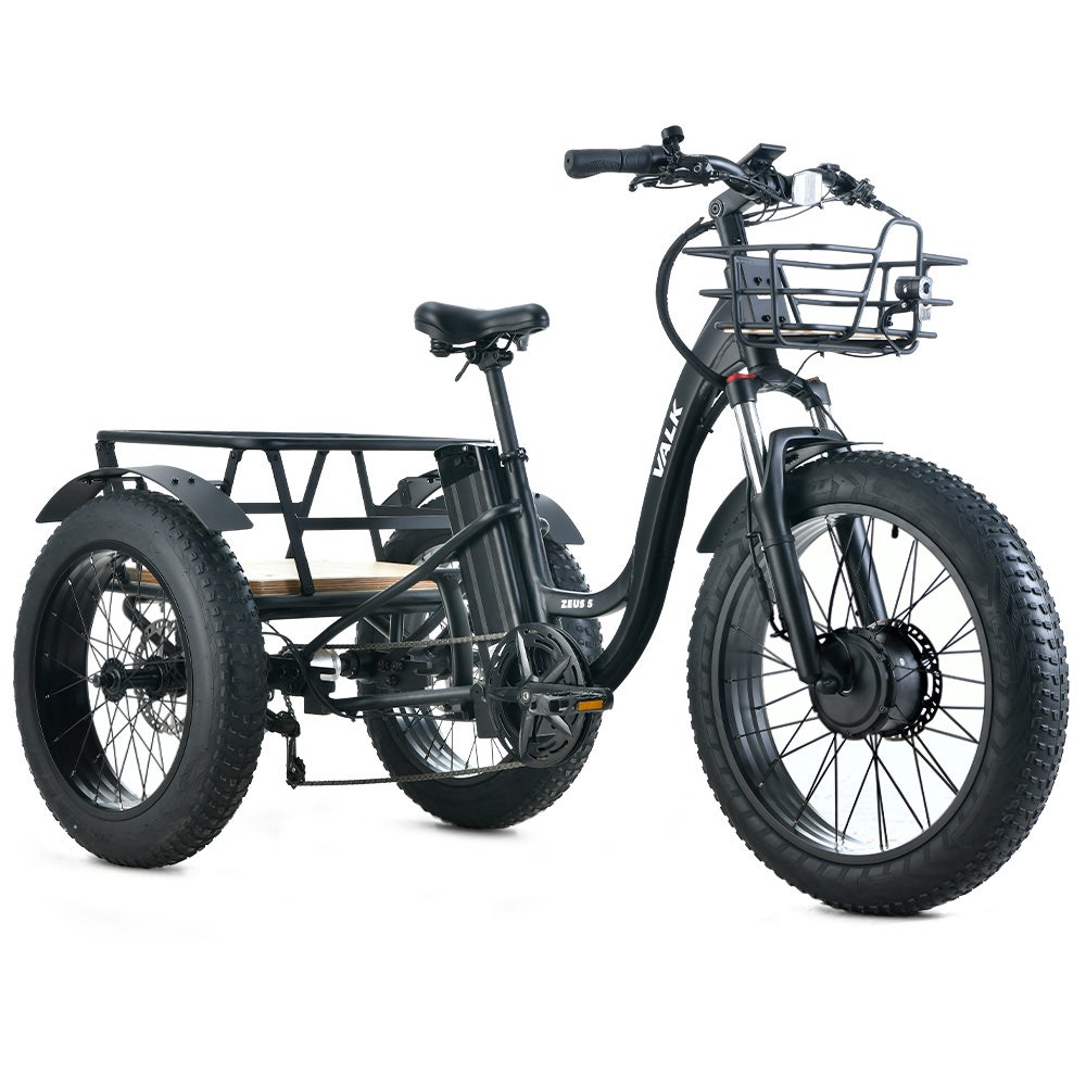 Electric Fat Tyre Tricycle, 500W, Throttle, Hydraulic Disc Brakes, Alloy Frame, Suspension, Black