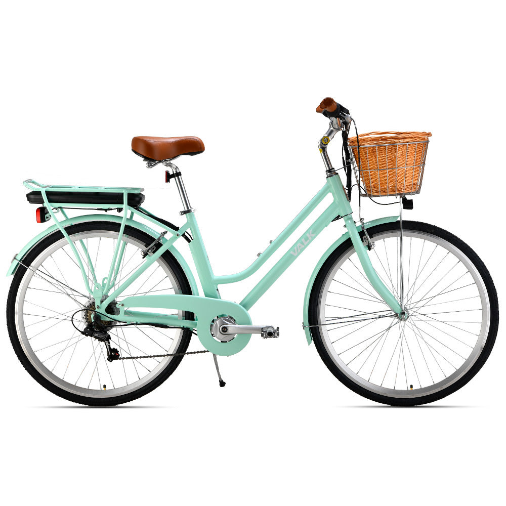 Laneway 5 Vintage Electric Bike, Torque Sensor equipped eBike, Medium, Mint Green