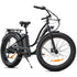 Electric Fat Tyre Cruiser Bike, Step-Through eBike with Throttle, Tektro Hydraulic Brakes, Matte Black