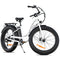 Electric Fat Tyre Cruiser Bike, Step-Through eBike with Throttle, Tektro Hydraulic Brakes, White