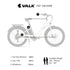 Electric Fat Tyre Cruiser Bike, Step-Through eBike with Throttle, Tektro Hydraulic Brakes, White