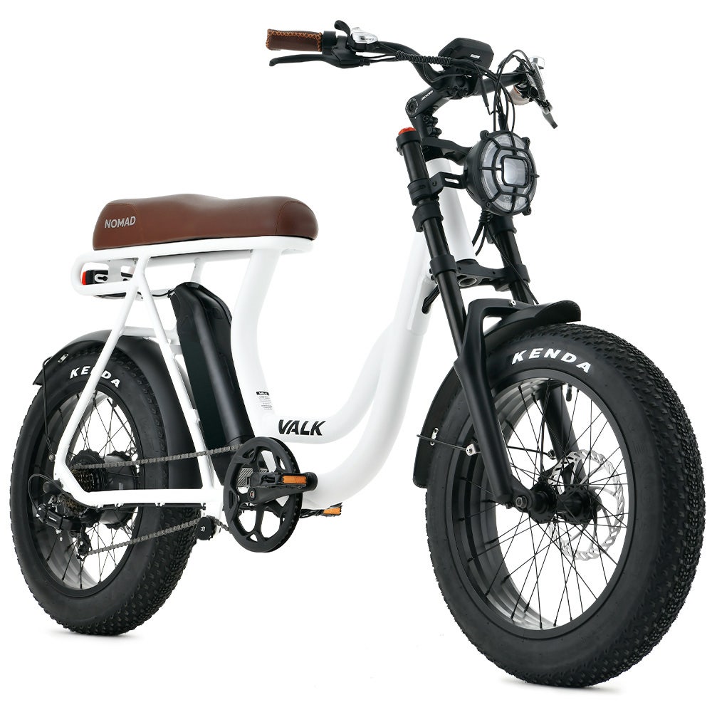 VALK Nomad Electric Fat Tyre Bike, 350W, 32km/hr, Throttle ebike, Disc Brakes, Step-Through Alloy, Shimano 7 spd, 20x4
