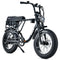 Nomad Electric Fat Tyre Bike, 500W, 45km/hr, Throttle ebike, Disc Brakes, Shimano 7 spd, 20x4" Kenda Tyres, Suspension, Black