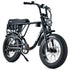 Nomad Electric Fat Tyre Bike, 500W, 45km/hr, Throttle ebike, Disc Brakes, Shimano 7 spd, 20x4" Kenda Tyres, Suspension, Black