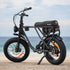 Nomad Electric Fat Tyre Bike, 500W, 45km/hr, Throttle ebike, Disc Brakes, Shimano 7 spd, 20x4" Kenda Tyres, Suspension, Black