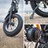 Nomad Electric Fat Tyre Bike, 500W, 45km/hr, Throttle ebike, Disc Brakes, Shimano 7 spd, 20x4" Kenda Tyres, Suspension, Black