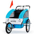 Kids Bike Trailer Child Bicycle Pram Stroller Children Jogger Blue