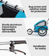 Kids Bike Trailer Child Bicycle Pram Stroller Children Jogger Blue
