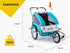 Kids Bike Trailer Child Bicycle Pram Stroller Children Jogger Blue