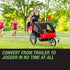 Kids Bike Trailer Child Bicycle Pram Stroller Children Wheel Jogger Red