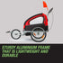 Kids Bike Trailer Child Bicycle Pram Stroller Children Wheel Jogger Red