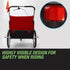 Kids Bike Trailer Child Bicycle Pram Stroller Children Wheel Jogger Red