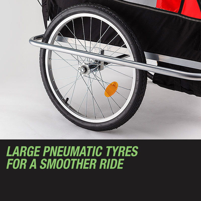 Kids Bike Trailer Child Bicycle Pram Stroller Children Wheel Jogger Red