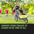 Kids Bike Trailer Bicycle Pram Stroller Children Jogger Yellow