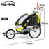 Kids Bike Trailer Bicycle Pram Stroller Children Jogger Yellow