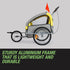 Kids Bike Trailer Bicycle Pram Stroller Children Jogger Yellow