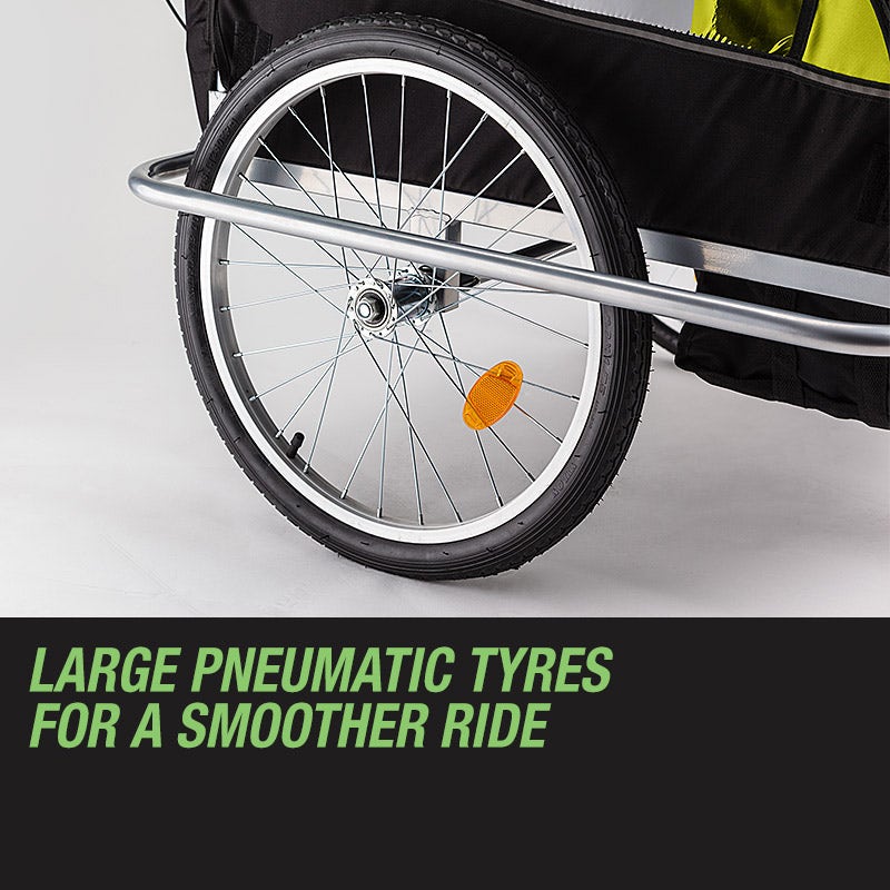 Kids Bike Trailer Bicycle Pram Stroller Children Jogger Yellow