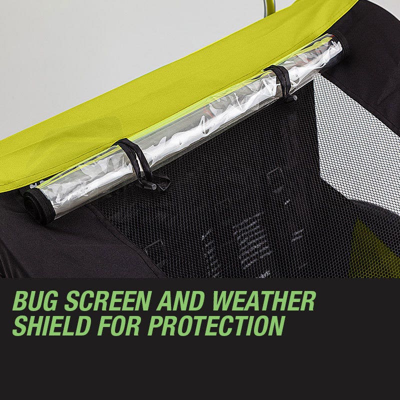 Kids Bike Trailer Bicycle Pram Stroller Children Jogger Yellow