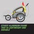 Kids Bike Trailer Bicycle Pram Stroller Children Jogger Yellow
