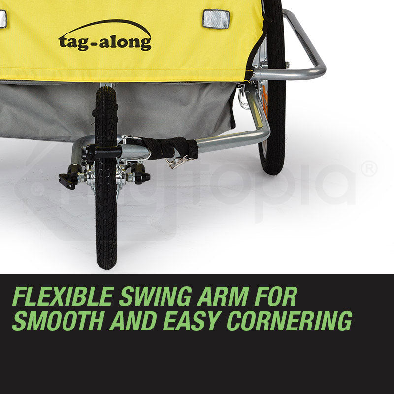 Kids Bike Trailer Bicycle Pram Stroller Children Jogger Yellow