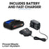 BW4 20V Cordless Electric Leaf Blower Kit, with Battery and Fast Charger