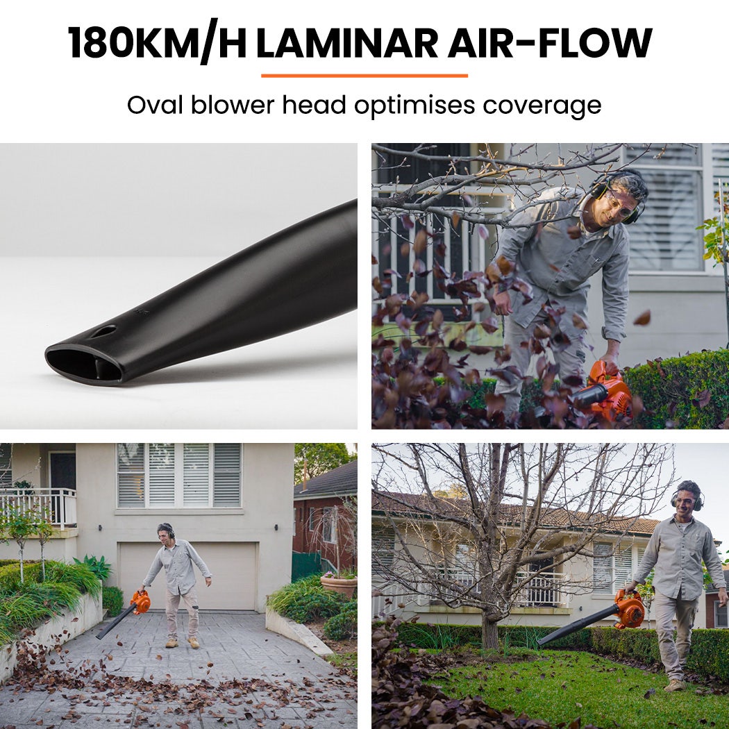 Petrol Leaf Blower 26CC 2-Stroke Petrol Hand Garden Yard Outdoor Two