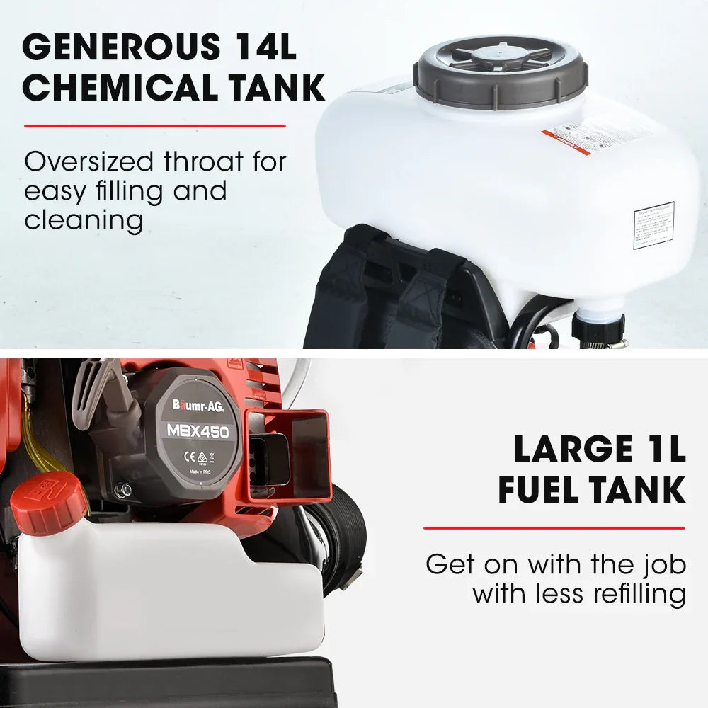 Backpack 2-Stroke Petrol Powered Chemical Sprayer Fogger Mister Blower