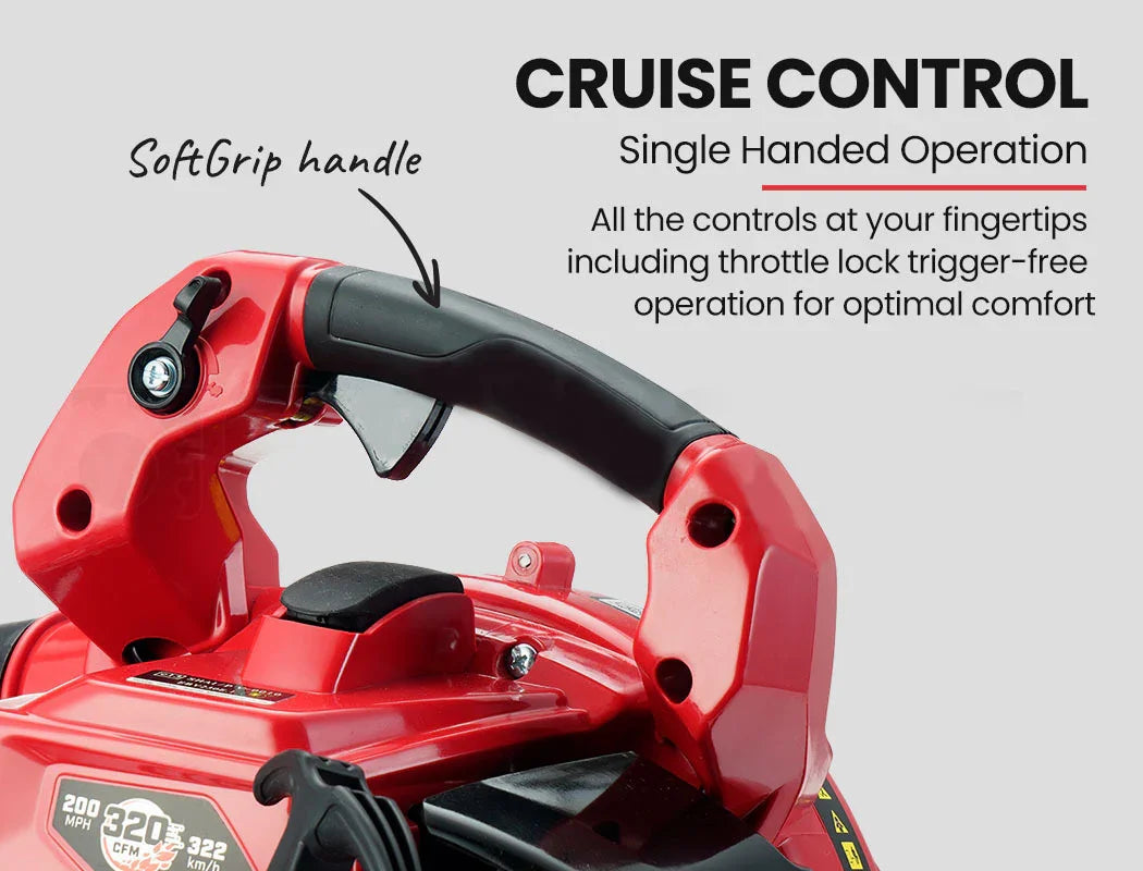Cordless Leaf Blower Vacuum Petrol Hand Garden Lawn Held Vac 2-Stroke