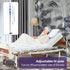 4 Function Medical Bed, w/ Mattress & Over Bed Table, Easy Manual Adjustable Back and Leg Incline, IV Pole