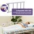4 Function Medical Bed, w/ Mattress & Over Bed Table, Easy Manual Adjustable Back and Leg Incline, IV Pole
