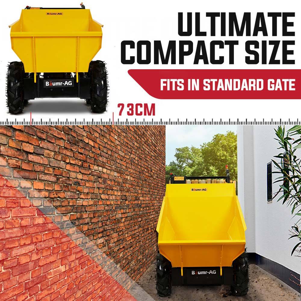 Power Wheelbarrow Motorized Mini Petrol Powered Wheel Barrow Self Dump