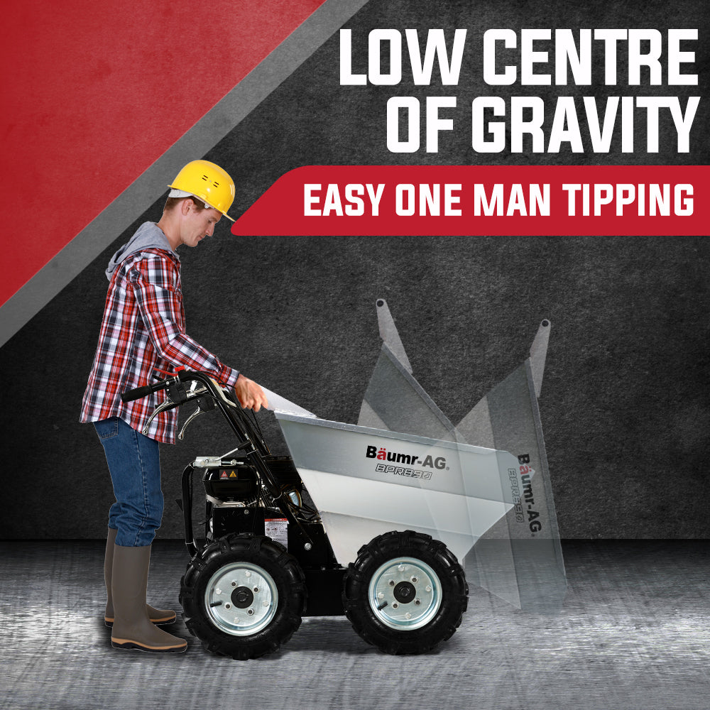 Mini Dumper Power Wheel Barrow Tracked Motorised Petrol Powered Wheelbarrow