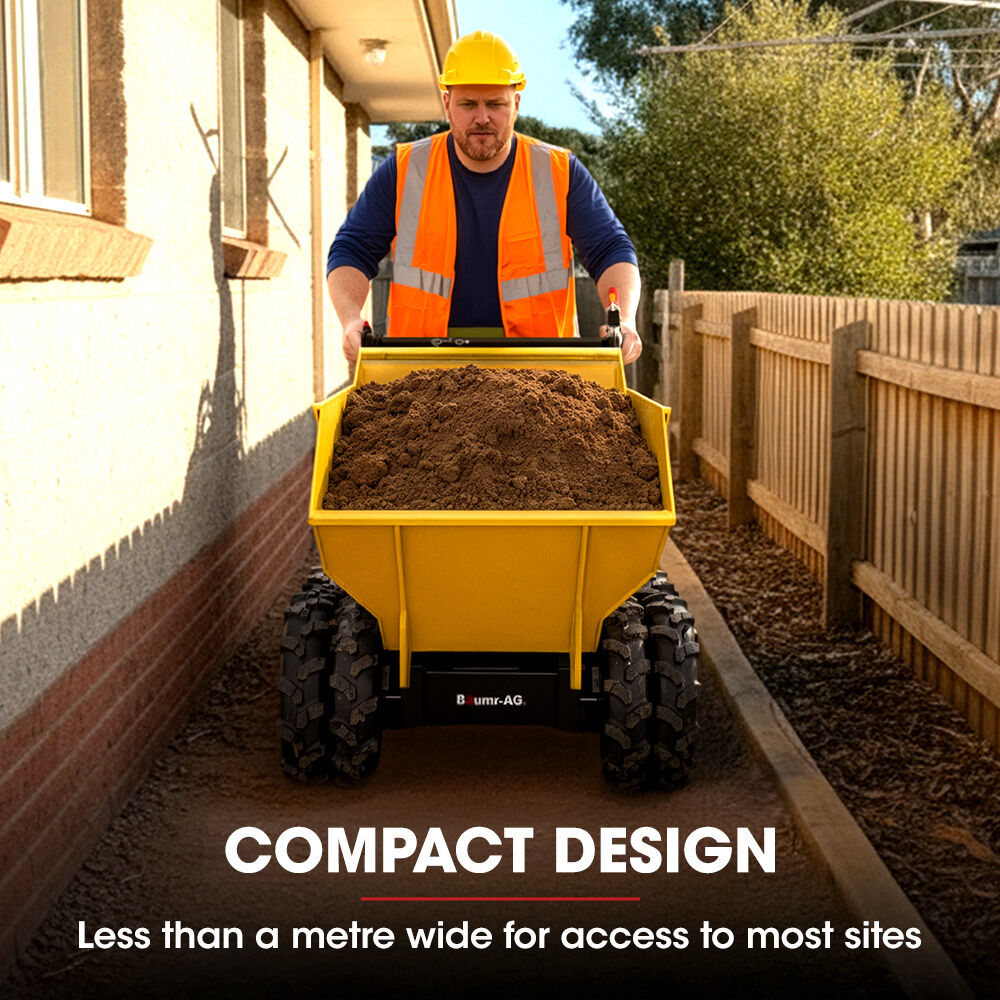 6 Wheel Motorised Wheelbarrow Dumper, Briggs & Stratton CR950 Petrol Engine, 500kg Capacity