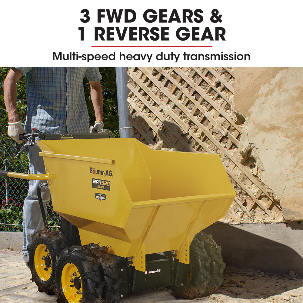 6 Wheel Motorised Wheelbarrow Dumper, Briggs & Stratton CR950 Petrol Engine, 500kg Capacity