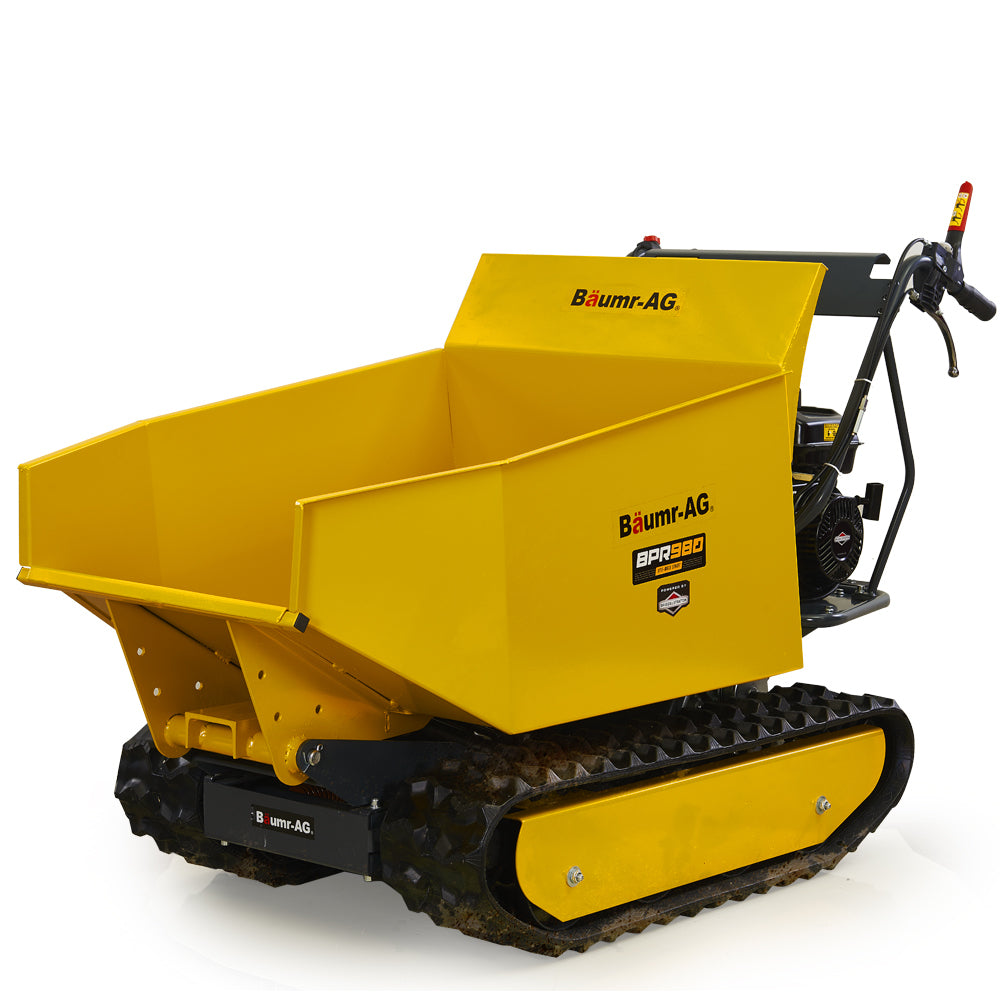 Motorised Tracked Wheelbarrow Dumper, Briggs & Stratton CR950 Petrol Engine, 500kg Capacity