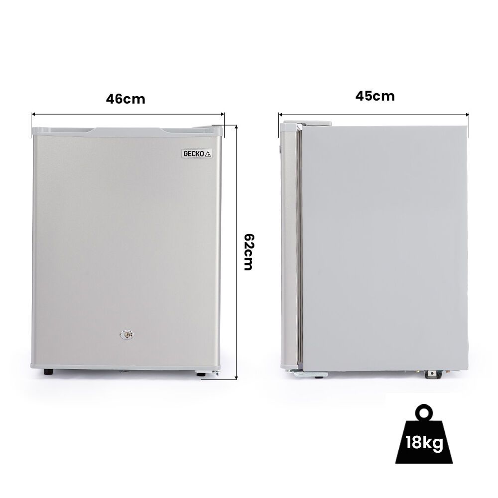 70L Portable Bar Fridge and Freezer 12V/24V for Camping, Caravans, Silver
