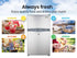 95L Portable Upright Fridge, 12V/24V for Motorhome, Caravan, Silver