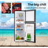 GECKO 125L Portable Upright Fridge, 12V/24V for Motorhome, Caravan, Silver