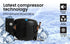 GECKO 57L Portable Camping Bar Fridge with Freezer 12V/24V, Black