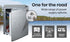 GECKO 57L Portable Camping Bar Fridge with Freezer 12V/24V, Silver