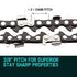 2 x 12  Chainsaw Chain 12in Bar Spare Part Replacement Suits Pole Saws