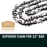2 x 22  Chainsaw Chain Bar Replacement 0.325 0.058 86DL