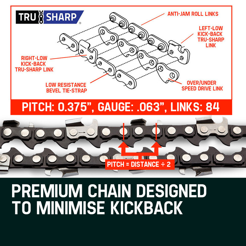 2 x 22  Chainsaw Chain Bar Replacement 0.325 0.058 86DL
