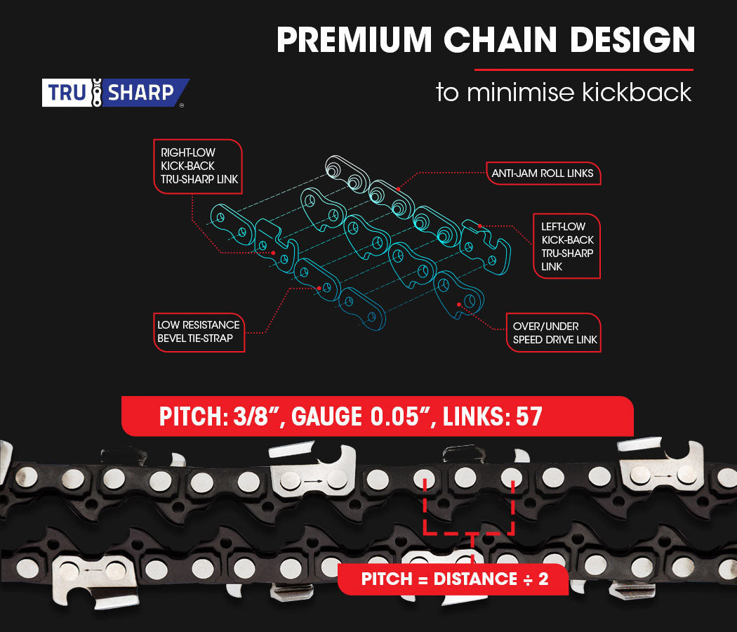 38CC Petrol Commercial Chainsaw 16 Bar E-Start 3.2 HP Chain Saw