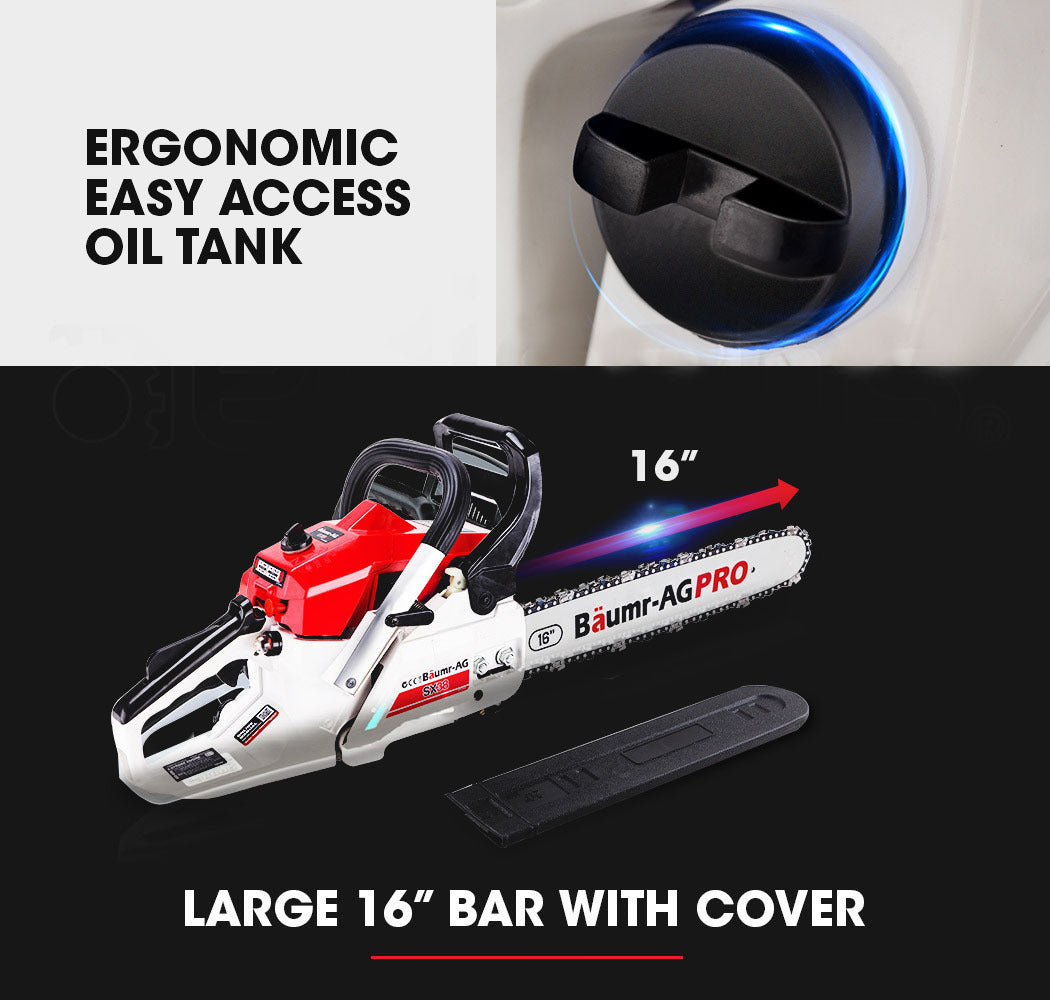 38CC Petrol Commercial Chainsaw 16 Bar E-Start 3.2 HP Chain Saw