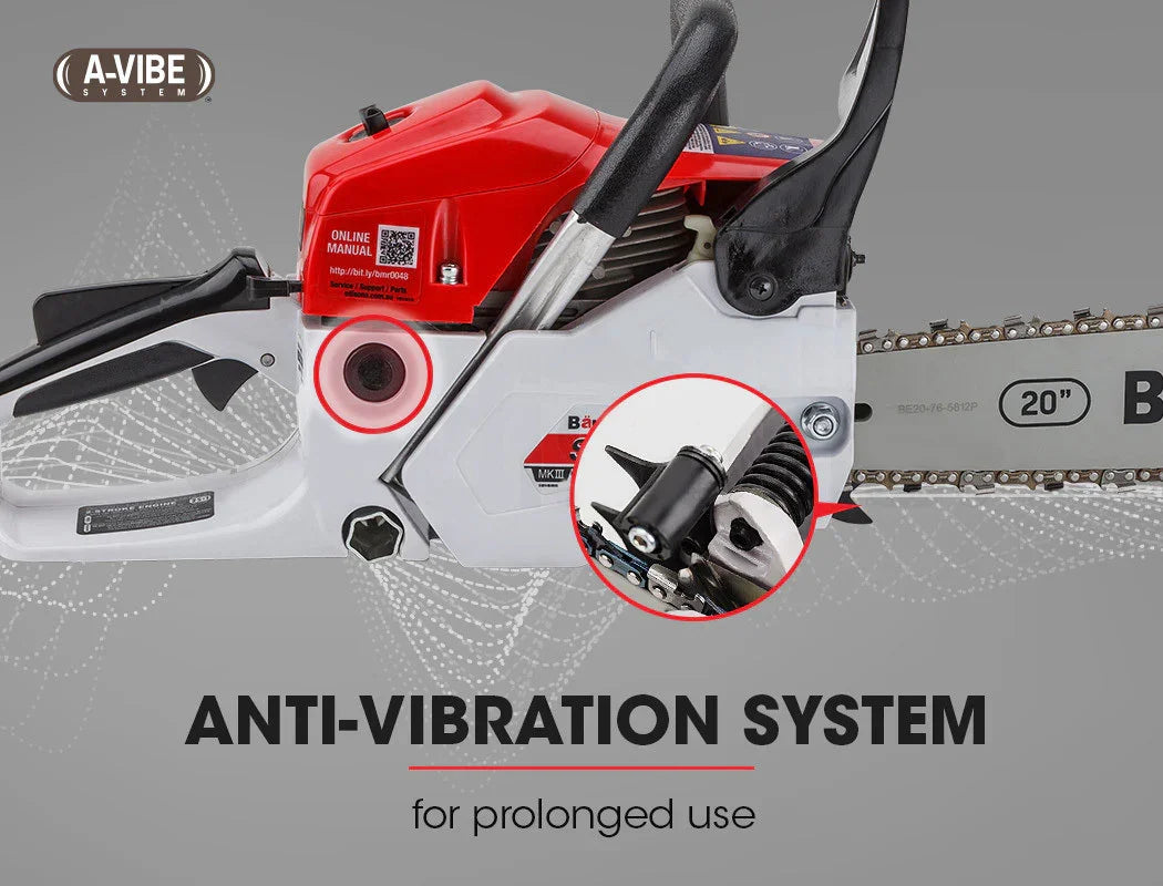 62CC Petrol Commercial Chainsaw 20 Bar E-Start Pruning Chain Saw