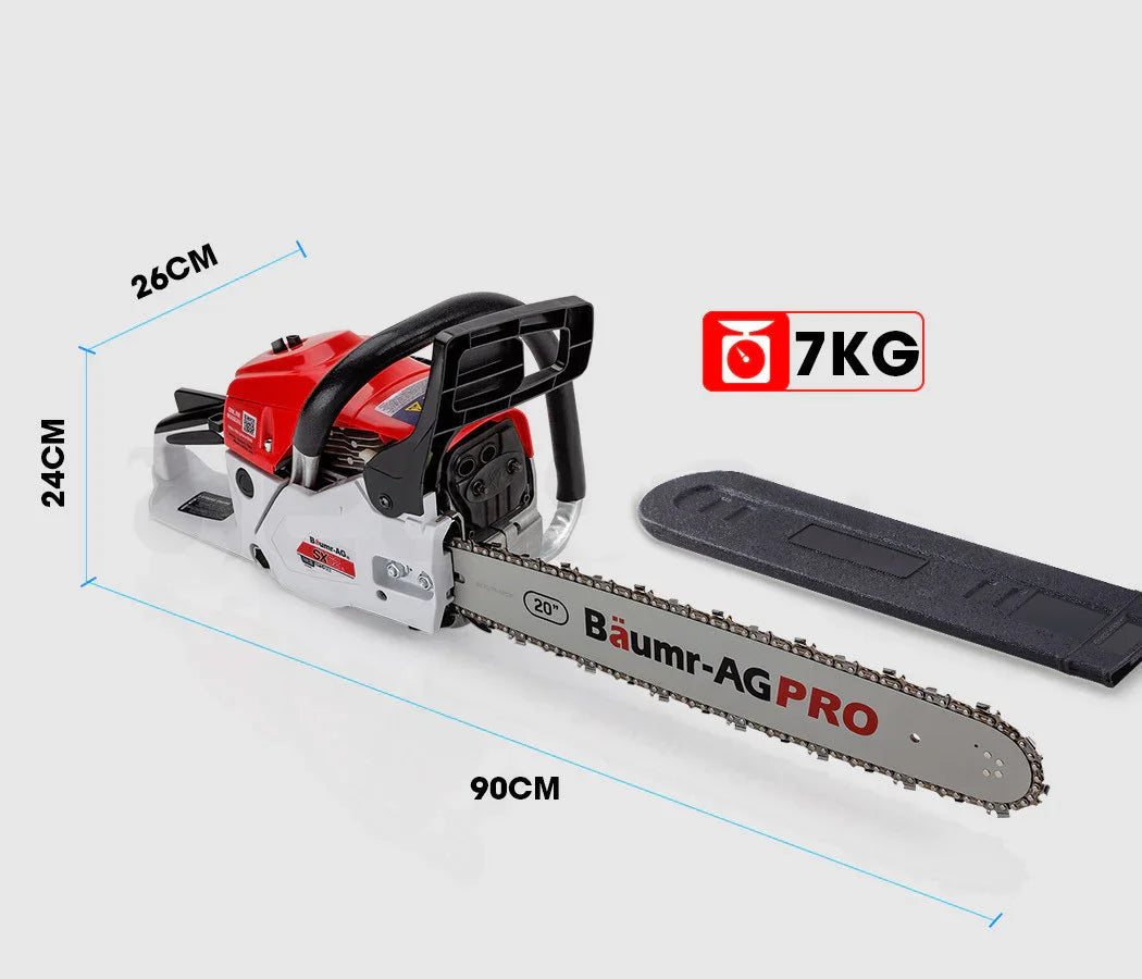 62CC Petrol Commercial Chainsaw 20 Bar E-Start Pruning Chain Saw