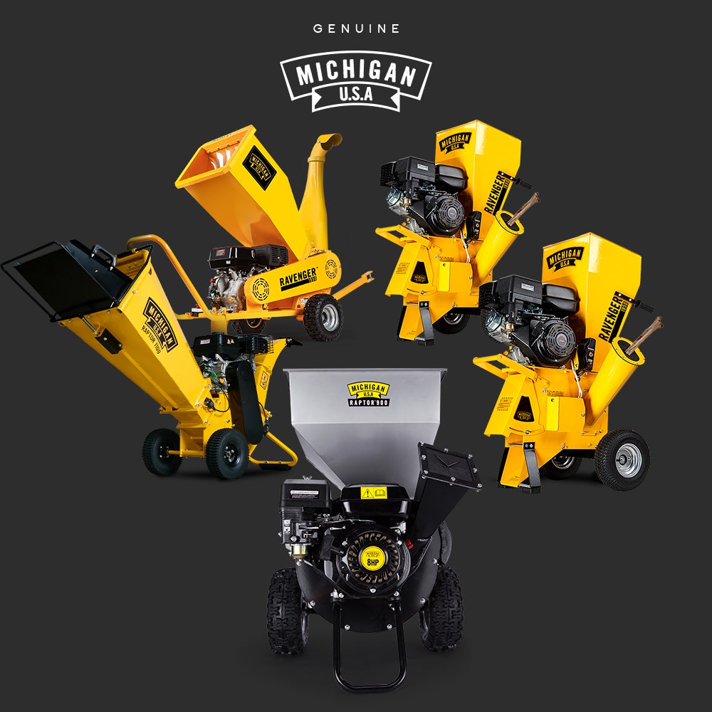 7HP 212cc Petrol Wood Chipper, Tree Mulcher - Raptor 1100