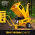 18HP 420cc Petrol Commercial Wood Chipper, Towable, Tree Mulcher - Ravenger 1950