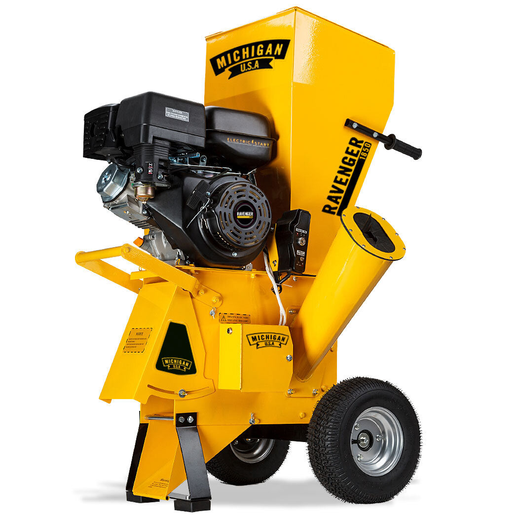 18HP 420cc Petrol Commercial Wood Chipper, Electric Key Start, Tree Mulcher - Ravenger 1850